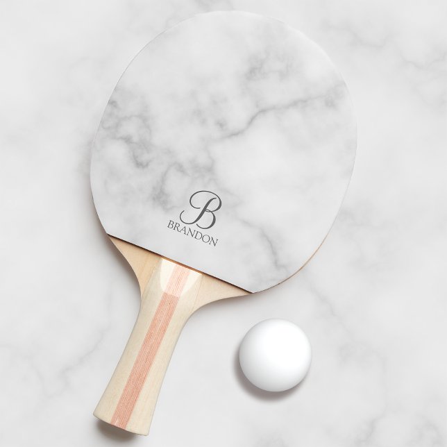 Classic Personalized Script Monogram and Name Ping Pong Paddle (Creator Uploaded)