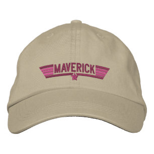 Classic Personalized Star Maverick or Your Text Embroidered Hat