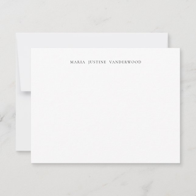 Classic Personalized Stationery Card (Front)