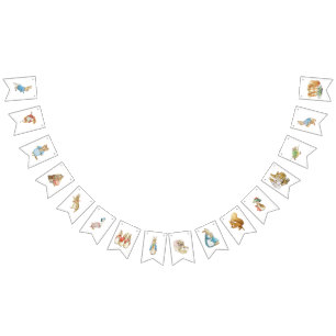 Classic Peter le lapin Baby shower Bunting drapeau