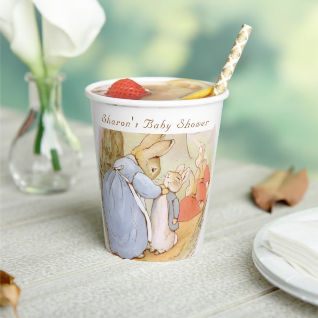 Classic Peter Rabbit Baby Shower Paper Cups (Insitu)