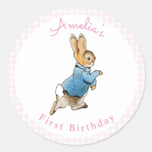 Classic Peter Rabbit Beatrix Potter Birthday Classic Round Sticker