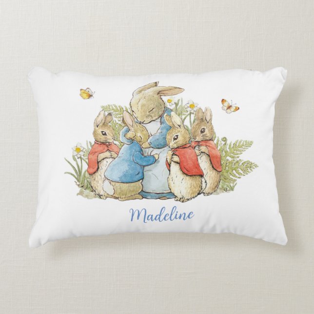 Classic Peter the Rabbit  Accent Pillow (Front)