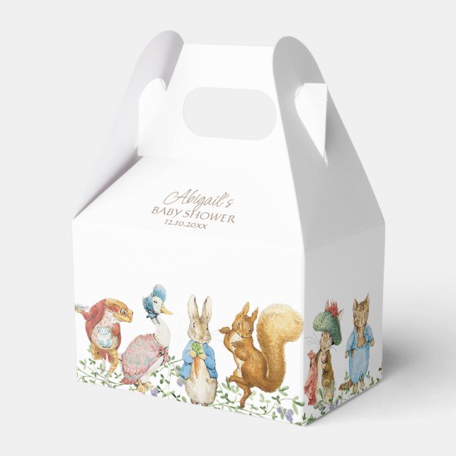 Classic Peter the Rabbit Baby Shower Favor Box (Front Side)