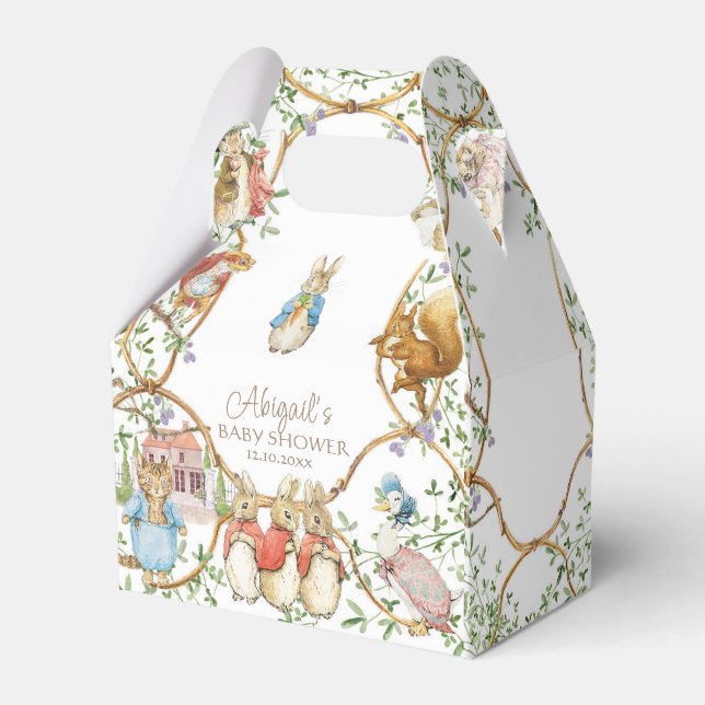 Classic Peter the Rabbit Baby Shower Favor Box (Front Side)