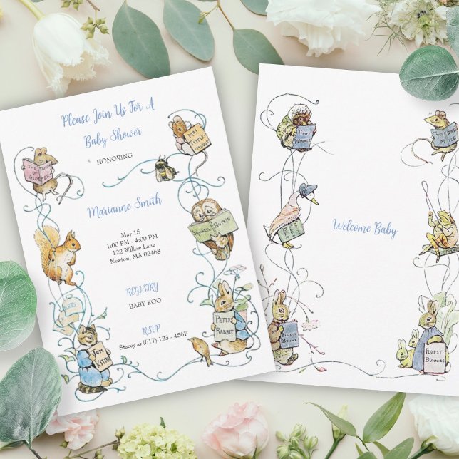 Classic Peter the Rabbit Baby Shower Invitation (Creator Uploaded)