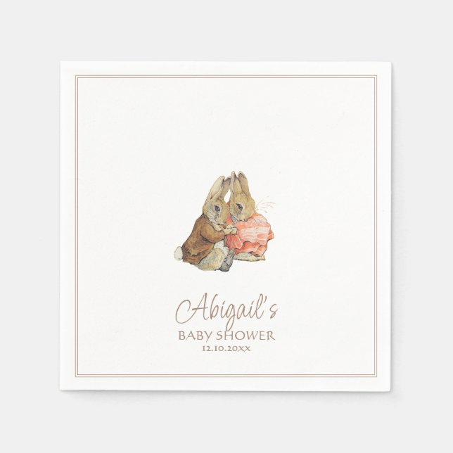 Classic Peter the Rabbit Baby Shower Napkin (Front)