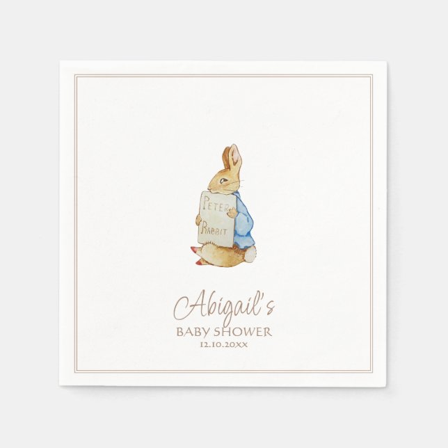 Classic Peter the Rabbit Baby Shower Napkin (Front)