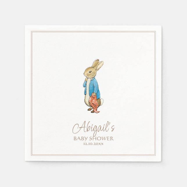 Classic Peter the Rabbit Baby Shower Napkin (Front)