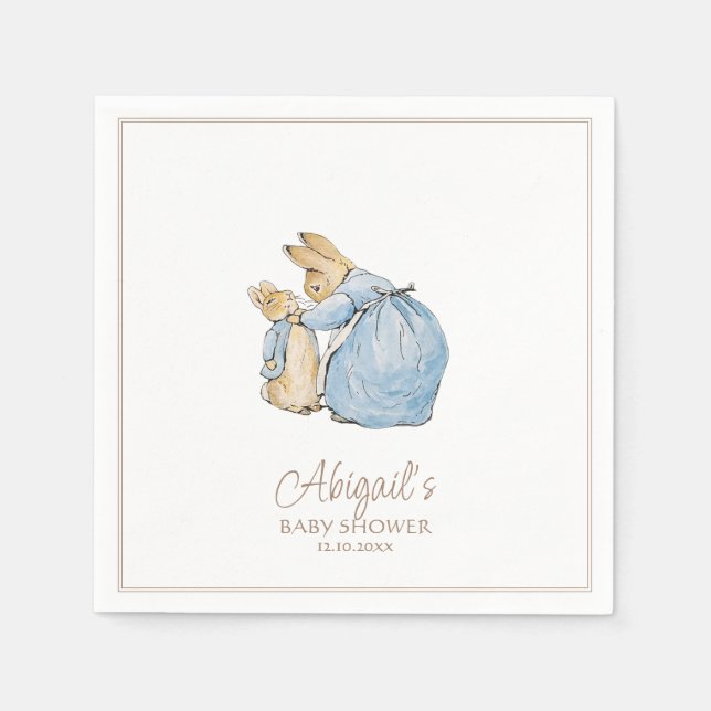 Classic Peter the Rabbit Baby Shower Napkin (Front)