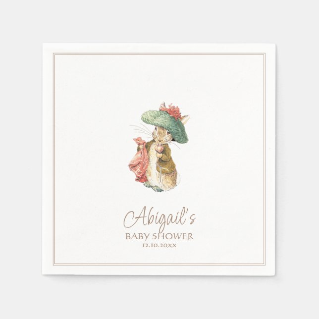Classic Peter the Rabbit Baby Shower Napkin (Front)
