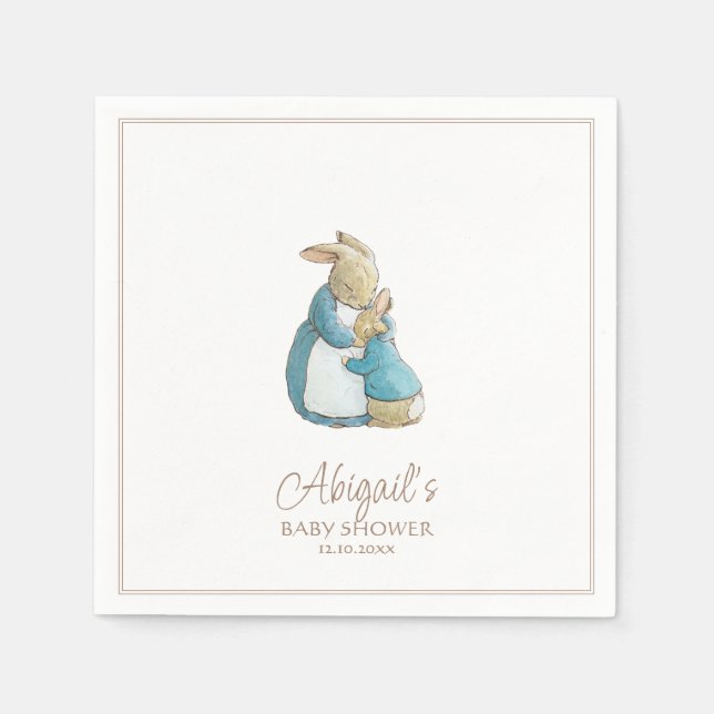 Classic Peter the Rabbit Baby Shower Napkin (Front)