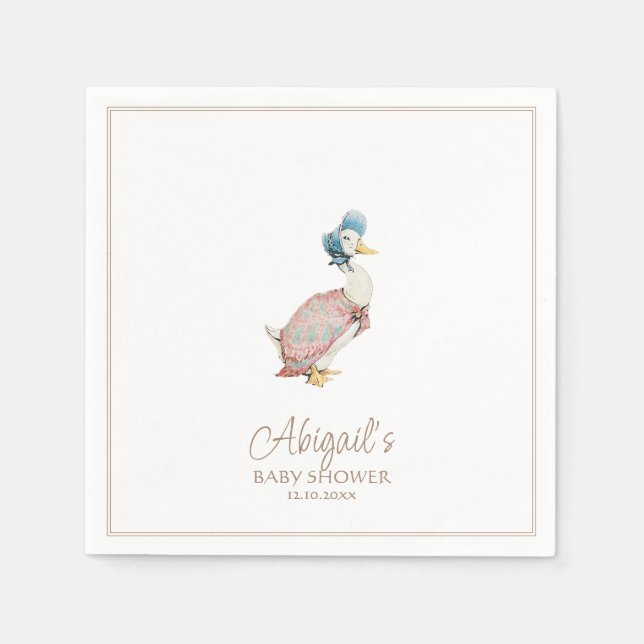 Classic Peter the Rabbit Baby Shower Napkin (Front)