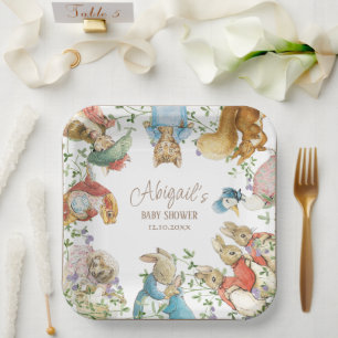 Classic Peter the Rabbit Baby Shower Paper Plate