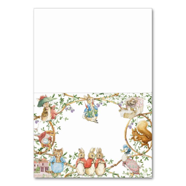 Classic Peter the Rabbit Baby Shower Place Card (Front)