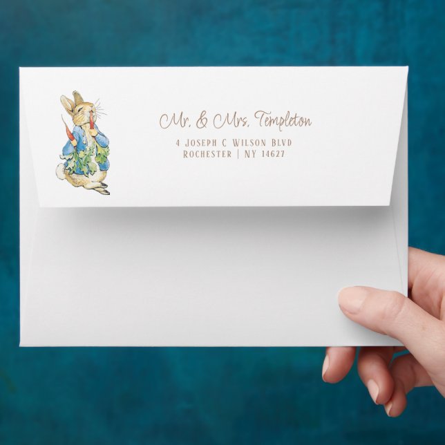 Classic Peter the Rabbit Beatrix Potter Baby Showe Envelope (Hand)