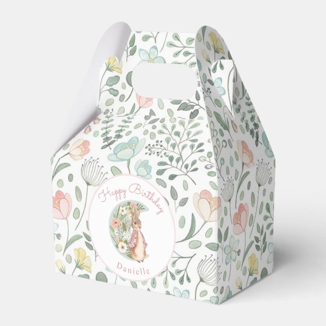 Classic Peter the Rabbit Beatrix Potter Birthday Favor Box (Front Side)