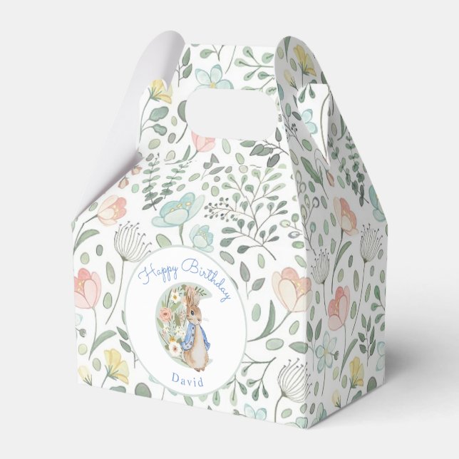 Classic Peter the Rabbit Beatrix Potter Birthday Favor Box (Front Side)