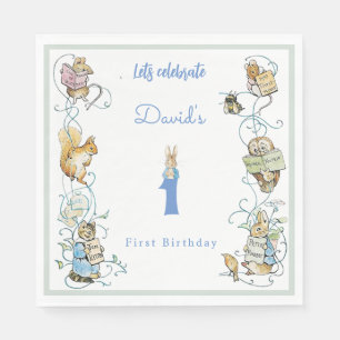 Classic Peter the Rabbit Beatrix Potter Birthday Napkin