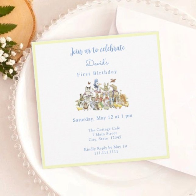Classic Peter the Rabbit Birthday  Invitation (Creator Uploaded)