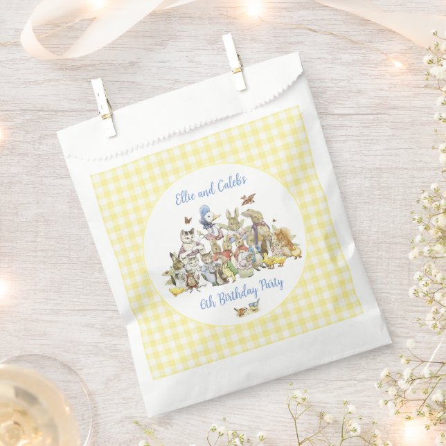 Classic Peter the Rabbit Birthday Party  Favour Bag (Clipped)