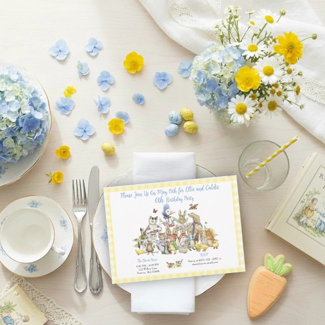 Classic Peter the Rabbit Birthday Party Invitation (Creator Uploaded)