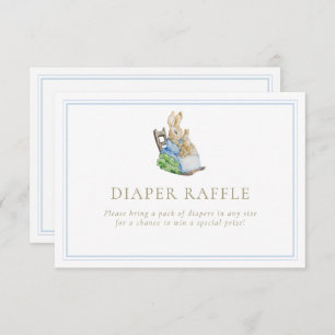 Classic Peter the Rabbit Diaper Raffle Enclosure Card