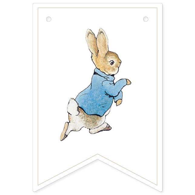 Classic Peter the Rabbit First Birthday Bunting Flags (First Flag)