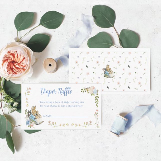 Classic Peter the Rabbit Twins Diaper Raffle Enclosure Card (Creator Uploaded)