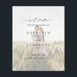 Classic Photo Elegant Wedding Program<br><div class="desc">Classic wedding program with a simple and minimal black and white design with a combination of traditional serif fonts and an elegant script along with your date in a large format for a modern touch,  over your favourite photo.  This elegant program is great for a formal wedding.</div>