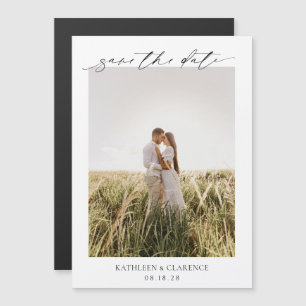 Classic Photo Elegant Wedding Save the Date Magnetic Invitation