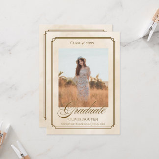 Classic Photo Graduation Announcement Invitation