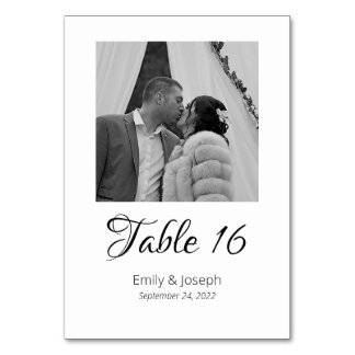 Classic Photo Table Numbers
