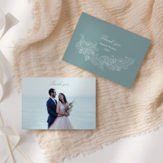 Classic Photo Wedding Thank You Card