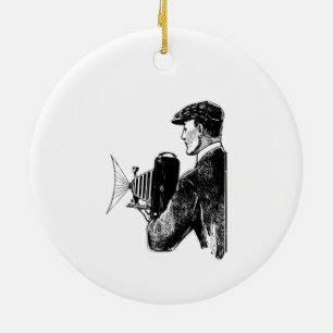 Classic Photographer - Vintage Camera Ceramic Ornament