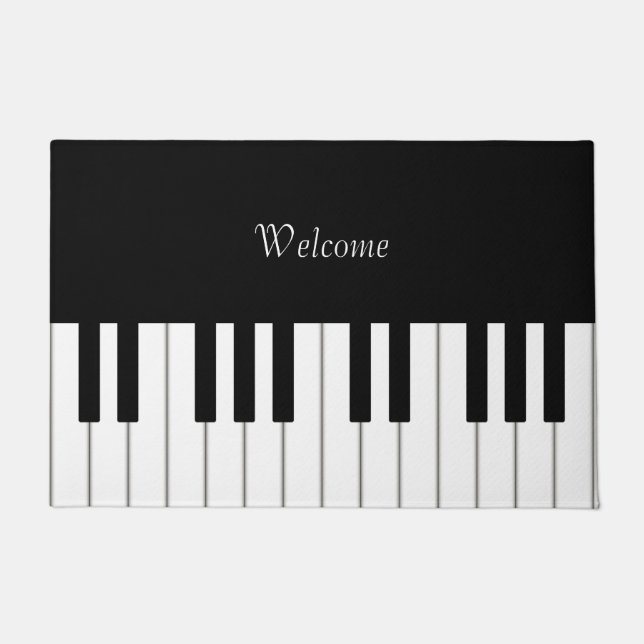 Classic Piano Keyboard Personalizable Doormat (Front)