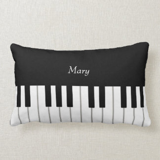 Classic Piano Keyboard Personalized Music Lumbar Pillow