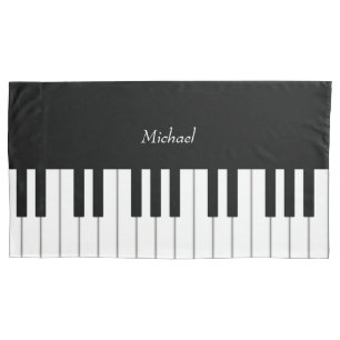 Classic Piano Keyboard Personalized Music Pillowcase