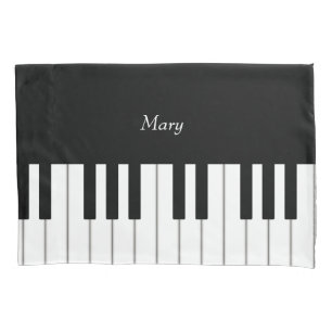 Classic Piano Keyboard Personalized Music Pillowcase