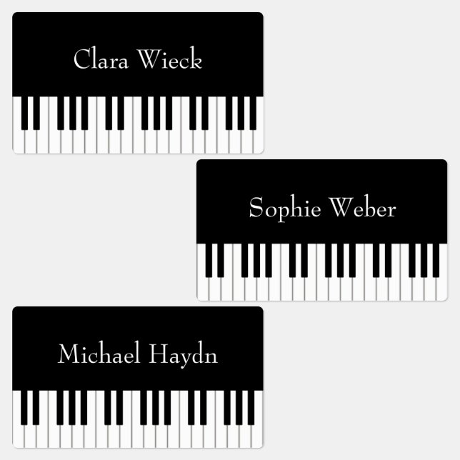 Classic Piano Keyboard Personalized Musician Name (Group)