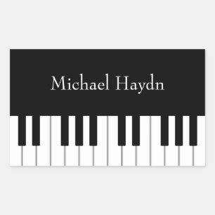 Classic Piano Keyboard Personalized Musician's Sticker
