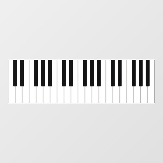 Classic Piano Keys Musical Seamless Tile Window Cling (Sheet)