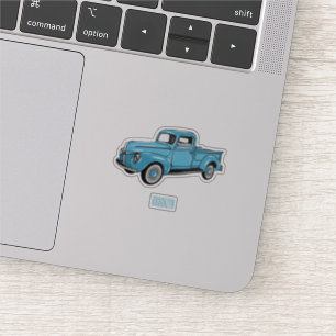 Classic pick up truck cartoon illustration