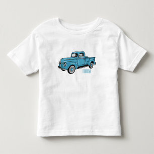 Classic pick up truck cartoon illustration toddler t-shirt