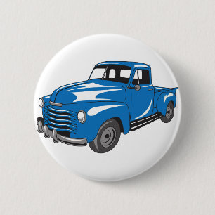 Classic Pickup Truck 2 Inch Round Button