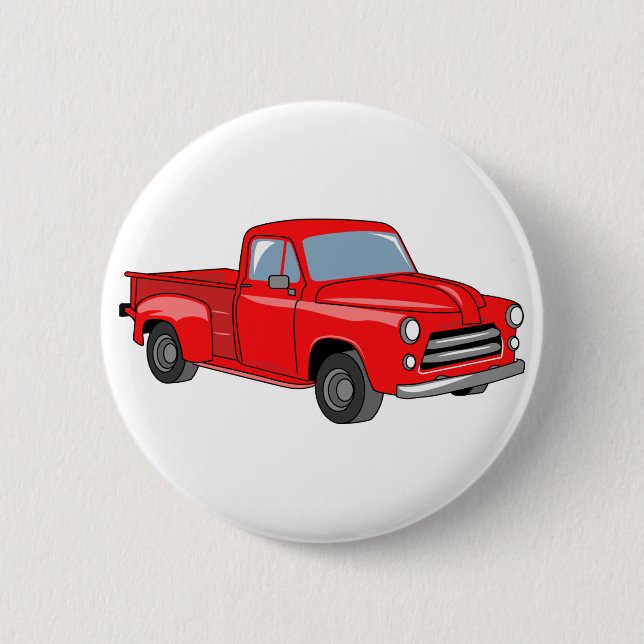 Classic Pickup Truck 2 Inch Round Button (Front)
