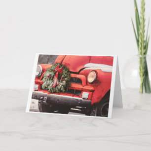 CLASSIC PICKUP TRUCK CHRISTMAS CARD