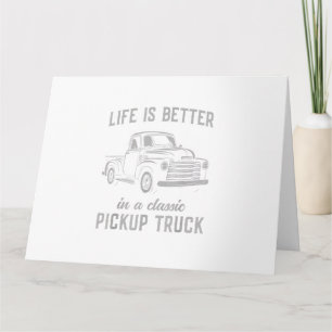 Classic Pickup Truck Guy Vintage Card