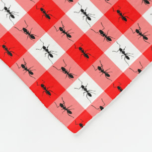 Classic picnic blanket with ants