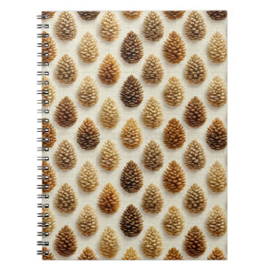 Classic Pinecone Winter Pattern Notebook